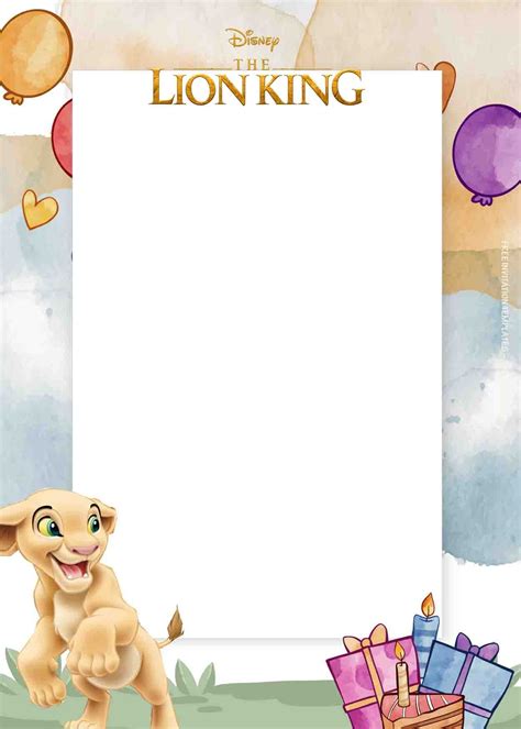 Cool The Lion King Fiesta Birthday Invitation Templates Free