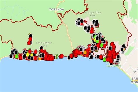 California Wildfires Map Shows Buildings Destroyed in Eaton and ...