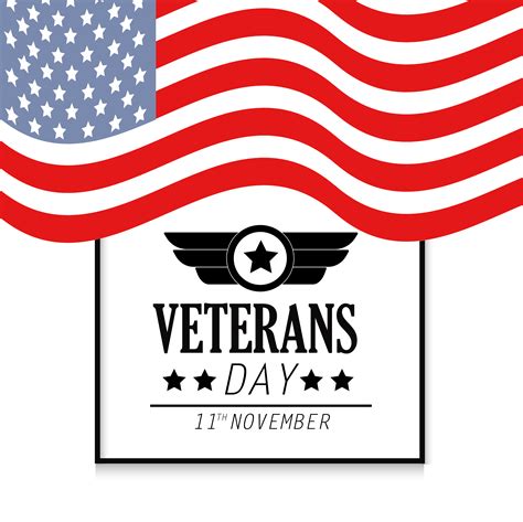 Veterans day banner with United States flag 1270775 Vector Art at Vecteezy