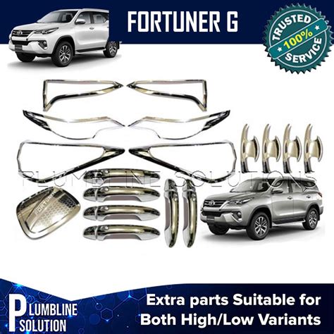 Toyota Fortuner G Variant Chrome Garnish Cover Combo Set