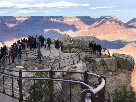 Mather Point On The South Rim Of Grand Canyon National Park