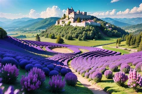 Premium AI Image | A lavender field in provence