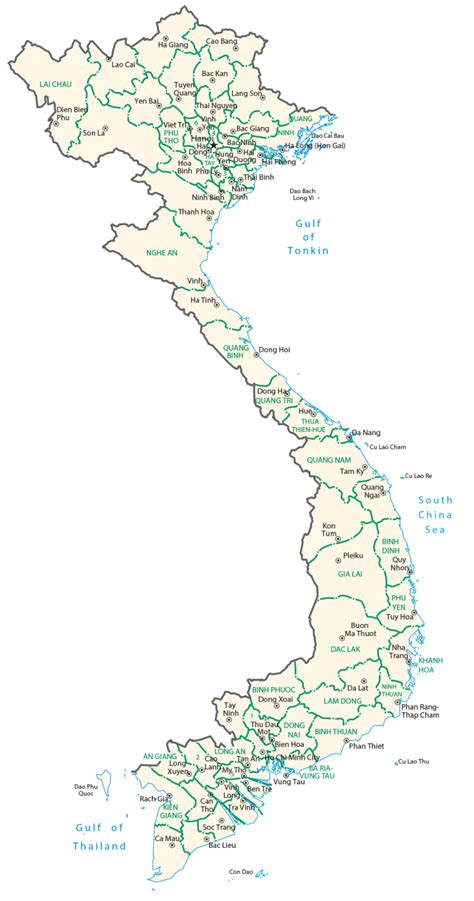 Vietnam Provincial Map Vietnam Travel Map Useful Information Vietnam