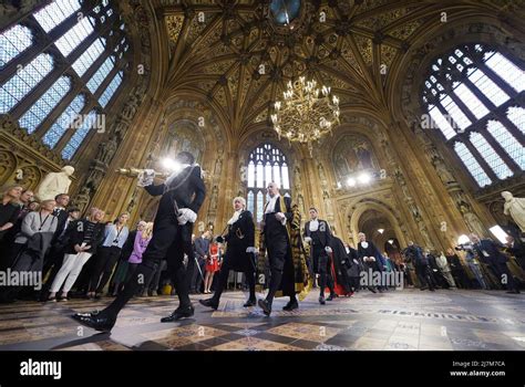 Lady Usher Of The Black Rod Sarah Clarke 2nd Left And Speaker Of The