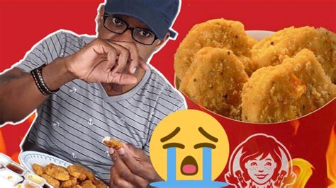 Wendys New Spicy Chicken Nuggets Mukbang Challenge Youtube