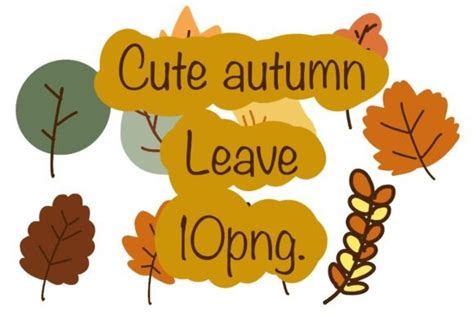 Cute Autumn Leaves Graphic by aunny2544 · Creative Fabrica