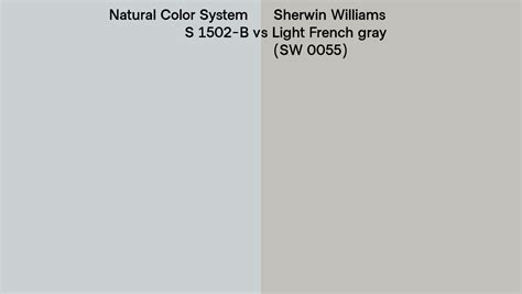 Natural Color System S 1502 B Vs Sherwin Williams Light French Gray Sw