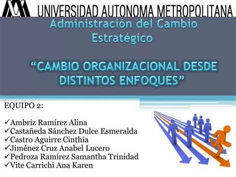 Ppt Administraci N Del Cambio Estrat Gico Cambio Organizacional