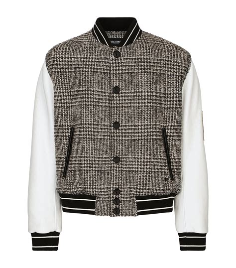 Dolce Gabbana Check Varsity Jacket Harrods US