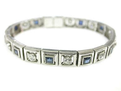 Vintage Diamond and Sapphire Bracelet