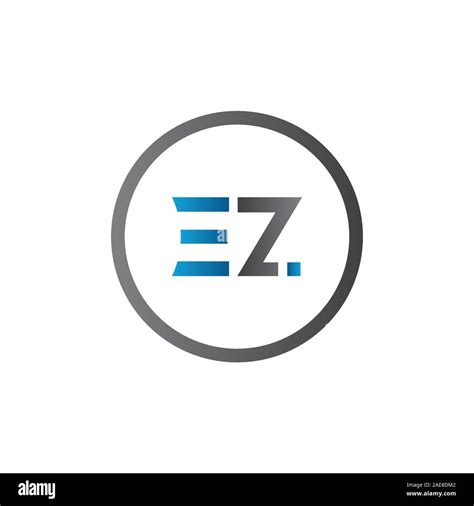 EZ Inicial Carta Logotipo Enlazado Carta Creativa EZ Logotipo