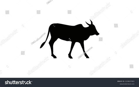 Indian Cow Silhouette Original High Quality Stock Vector (Royalty Free ...