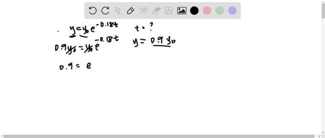 SOLVED:The decay equation for radon-222 gas is known to be y=y0 e^-0.18 t, with t in days. About ...