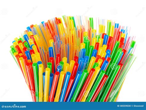 Colored Plastic Drinking Straws Stock Photo - Image of vibrant, yellow ...