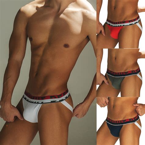 Men Underwear Backless Thong Jockstrap G String Shorts Cheeky Briefs M