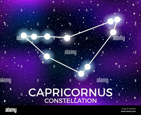 La Constelación De Capricornus Noche Estrellada Cluster De Estrellas