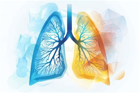 Anatomy Of Human Lungs Detailed Cross Section Showing Healthy