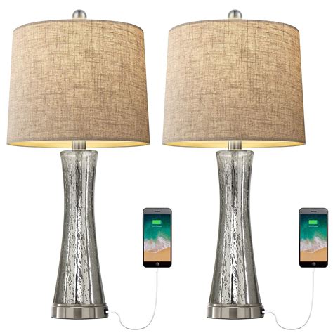 Bobomomo Modern Usb Table Lamp Set Of For Living Room Bedside