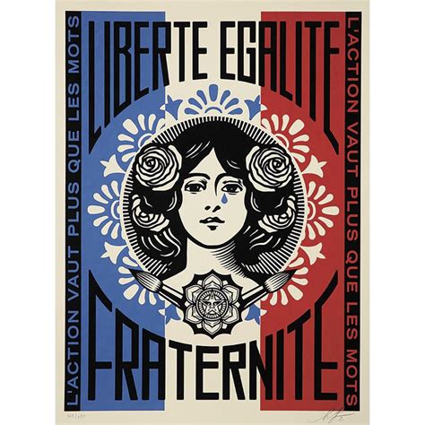 Lot Shepard Fairey N En Marianne Laction Vaut Plus Que Les