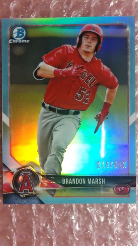 Bowman Draft Chrome Sky Blue Refractor Bdc Brandon