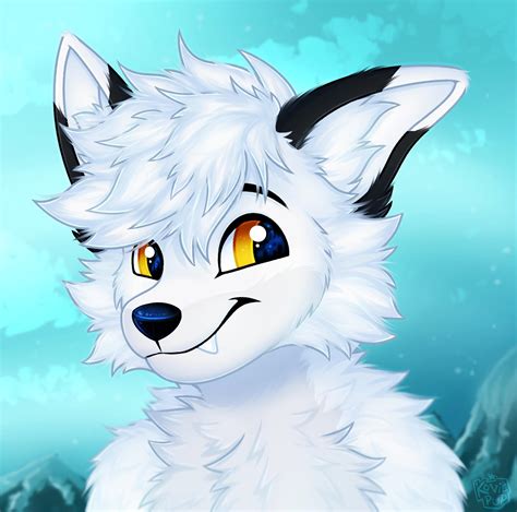 Fluffy White Cloudfox ☁️ Art Me Koviepup R Furry