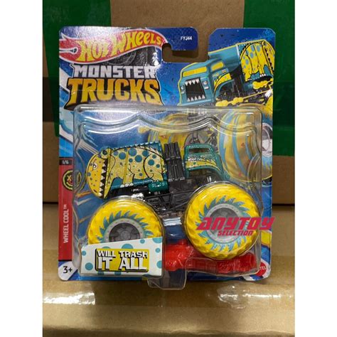 Hot Wheels Rodas Quentes MONSTER TRUCKS WHEEL COOL WILL TRASH IT Todos Os Escala Fundida