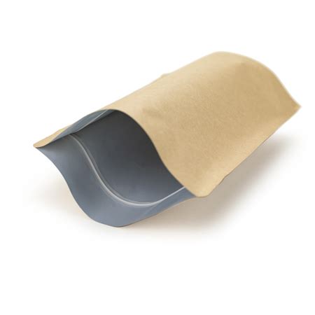 2 Lb Biodegradable Kraft Stand Up Pouch 100 Biodegradable