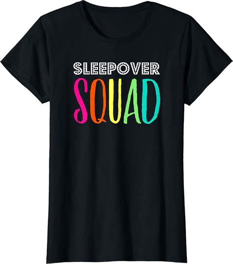 Sleepover Squad Great For Slumber Party T Shirt