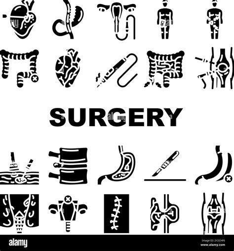 Surgery Medical Operation Icons Set Vector Stock Vector Image And Art Alamy