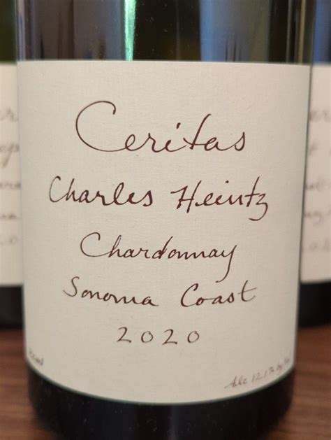 2020 Ceritas Chardonnay Charles Heintz Vineyard USA California