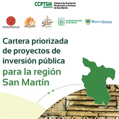 Cartera Priorizada De Proyectos De Inversi N P Blica Para La Regi N San