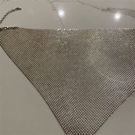 Whiting Davis Jewelry Vintage Whiting Davis Silver Tone Mesh Bib