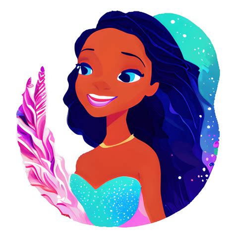 Halle Bailey Little Mermaid Under the Sea Graphic · Creative Fabrica