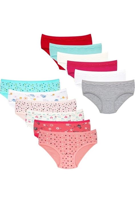 Genel Markalar 12 li Pamuklu Penye Kız Çocuk Bikini Külot Fiyatı Yorumları Trendyol
