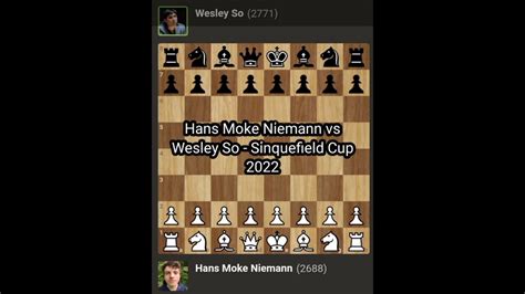 Hans Moke Niemann Vs Wesley So Sinquefield Cup Chessgambit