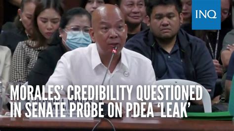 Morales Credibility Questioned In Senate Probe On Pdea Leak Youtube