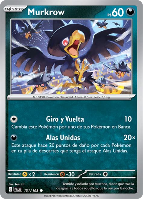 Murkrow Evoluciones En Paldea Tcg Wikidex La Enciclopedia Pok Mon