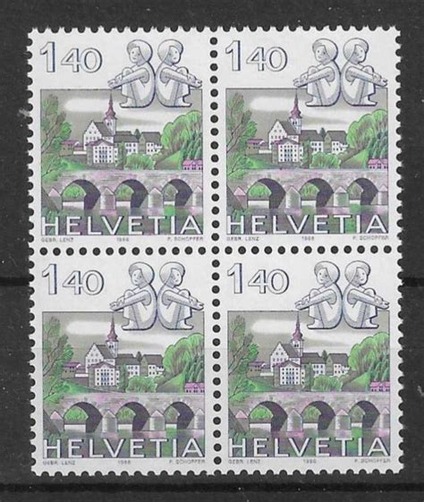 Timbres Suisse 1982 86 N 683 Bloc De 4 Neuf Kaufen Auf Ricardo