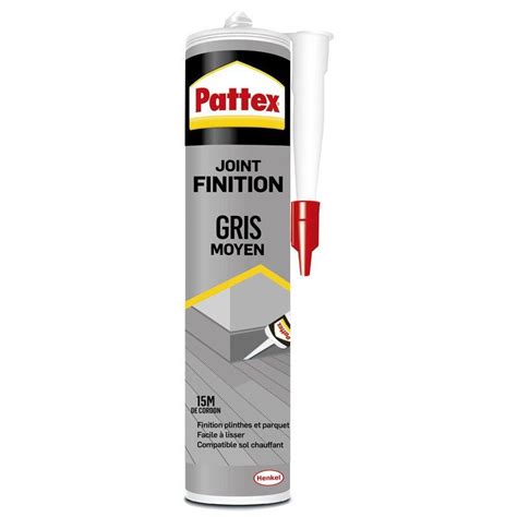 PATTEX Mastic Cartouche Joint Finition Gris Moyen Cart 280ml