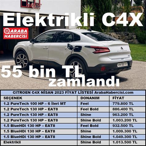 Citroen C4X Fiyat Listesi Nisan 2023 2023 Citroen 0 Km Citroen 0 Araba