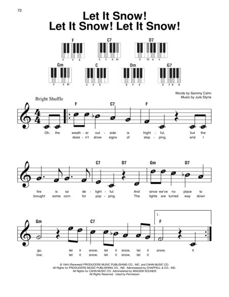 Let It Snow Let It Snow Let It Snow By Jule Styne Easy Piano Digital Sheet Music Sheet