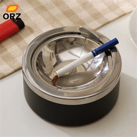 ORZ Portable Round Shape Stainless Steel Lid Windproof Smokeless