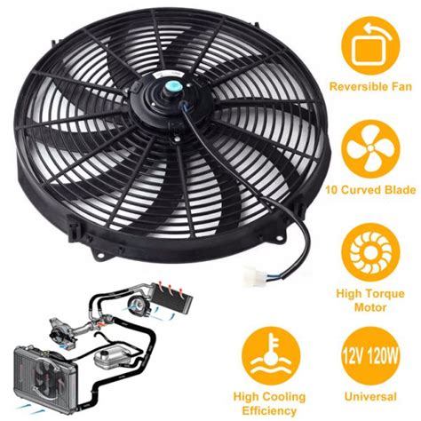 Dropship 16 Inch Electric Radiator Cooling Fan 12V 120W 10 Blades Car With Mounting Kit to Sell ...