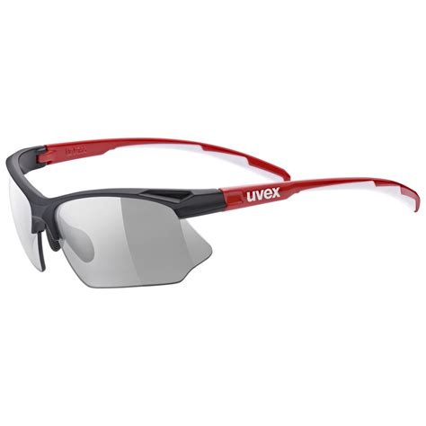 Uvex Sportstyle 802 V Brille Black Red White Variomatic Smoke BIKE24