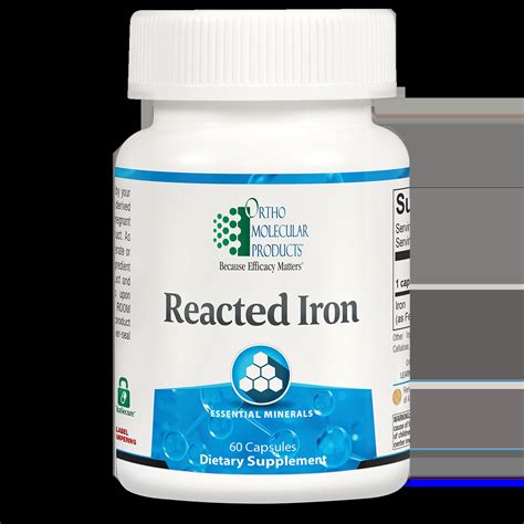 Reacted Iron 60 Capsules Ageless Body Clinic