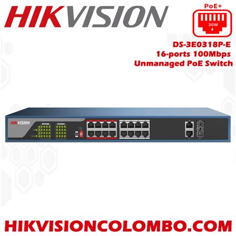 DS 3E0109P E M Unmanaged PoE Switch Hikvision Colombo