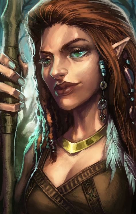 Baldur S Gate Jaheira Portrait Revisited Aike Baldur S Gate Portraits Portrait Baldur S Gate