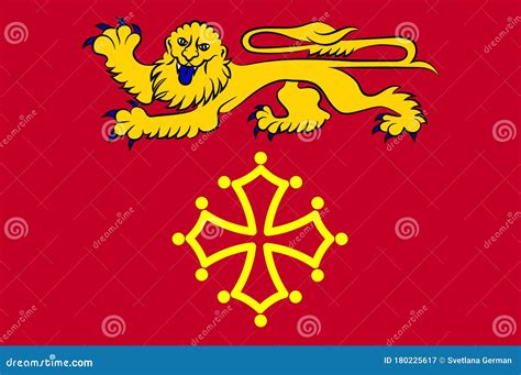 Flag of Tarn-et-Garonne in Occitanie is a Region of France Stock Vector ...