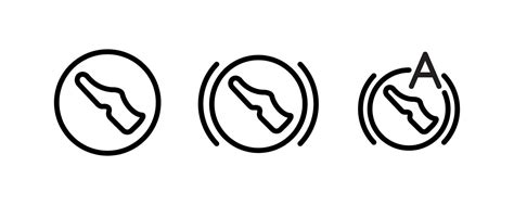 Vector Icons Of Vehicle Dashboard Indicators Such Symbols Include Foot