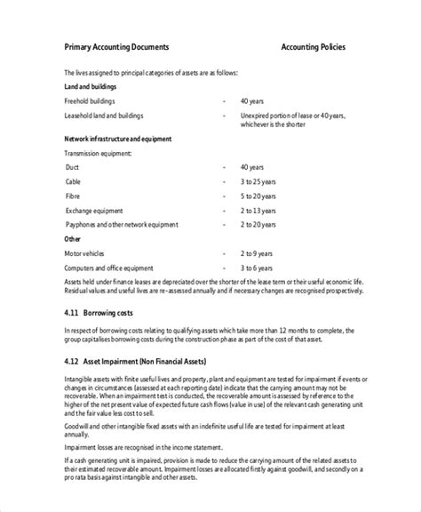 Free Sample Accounting Forms In Pdf Excel Word